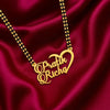 Half Heart Couple Name Necklace