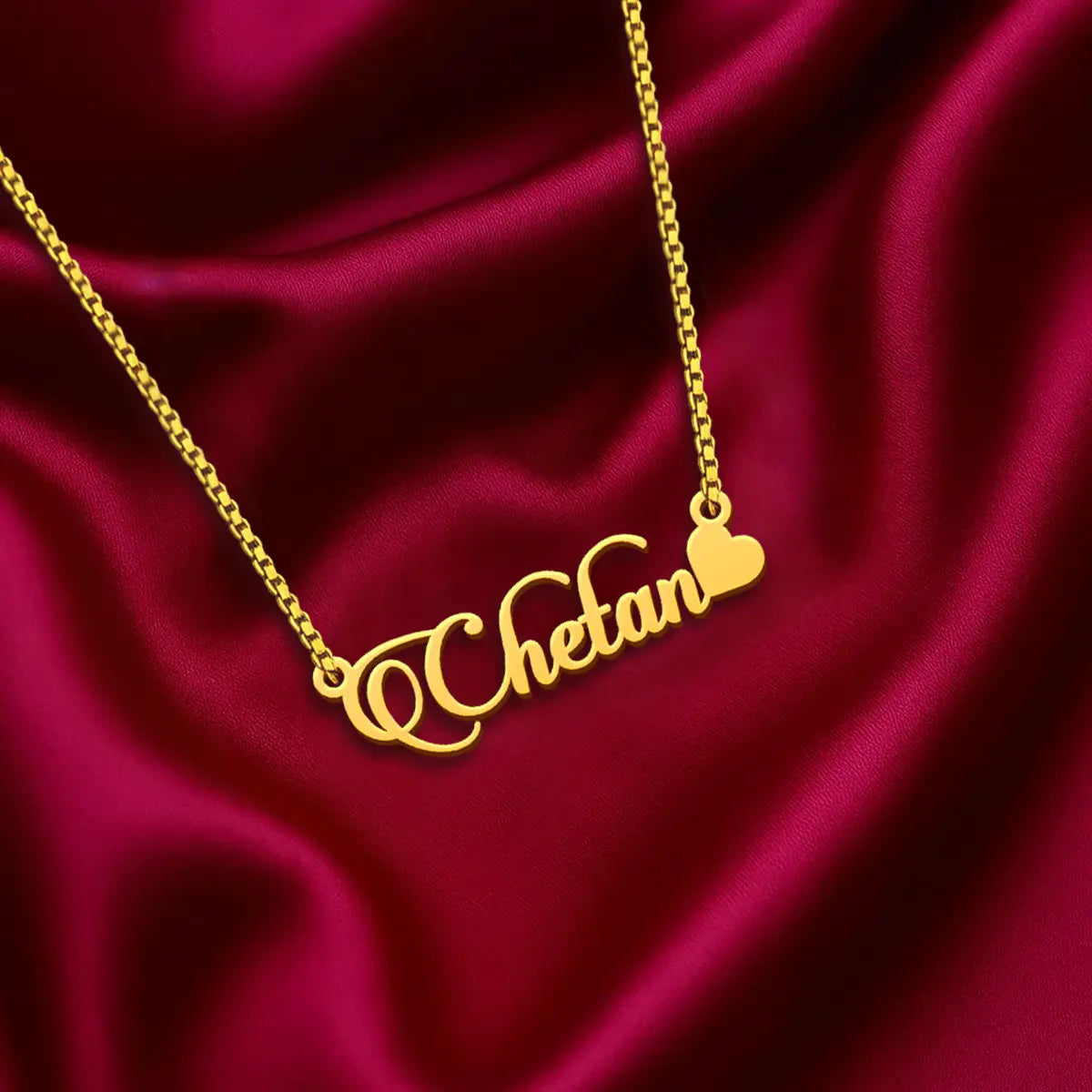 Bold Heart Name Pendant