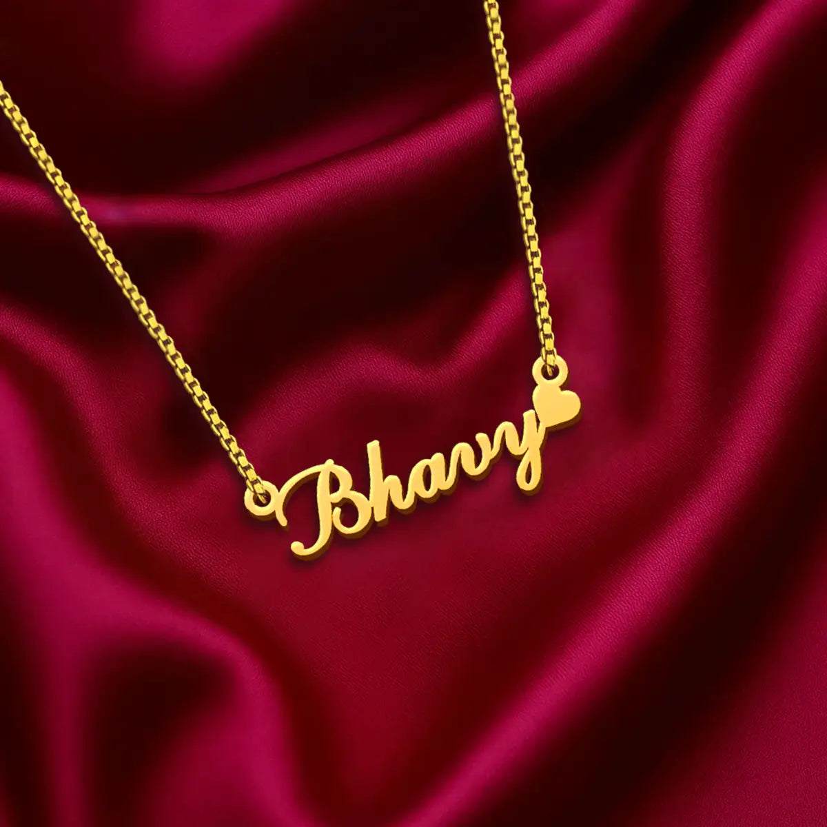 Heart Style Name Necklace