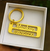 Name And Number Plate Keychain