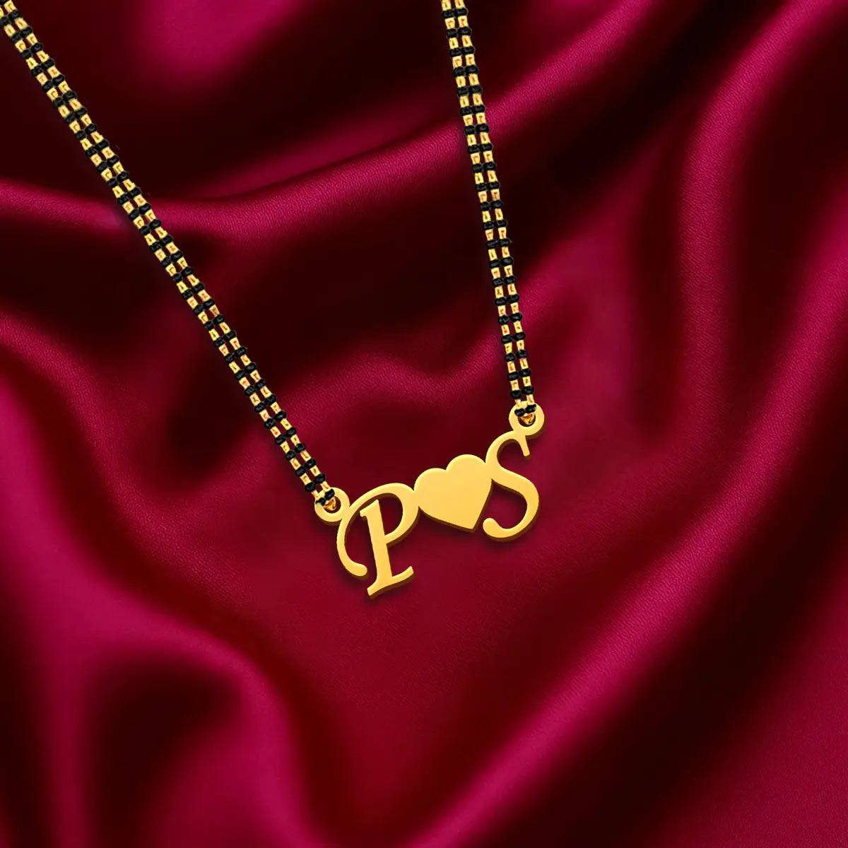 Letter Style Couple Name Necklace