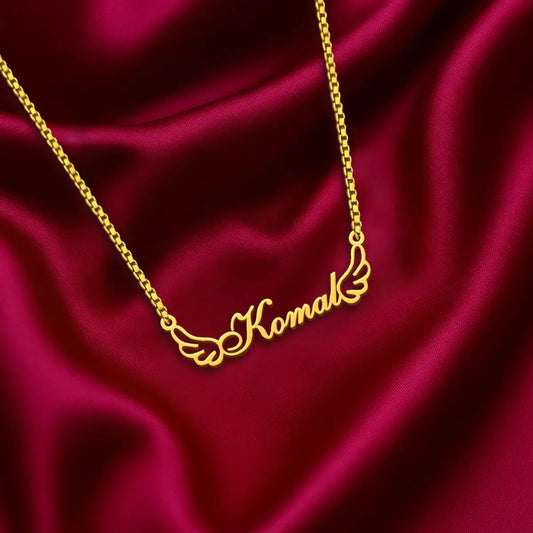 Angel Wings Name Pendant