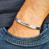 Men And Women Silver Adjustable Name Kada