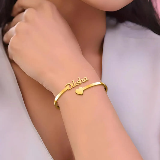 Custom Heart Name Bracelet