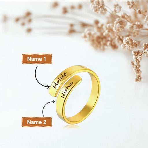 Personalized Couple Gold Ring