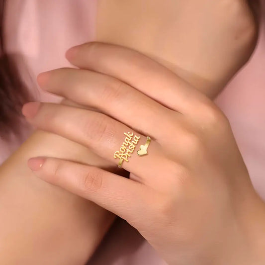 Personalized Couple Name Ring