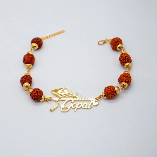Morpankh Rudraksha Rakhi Bracelet