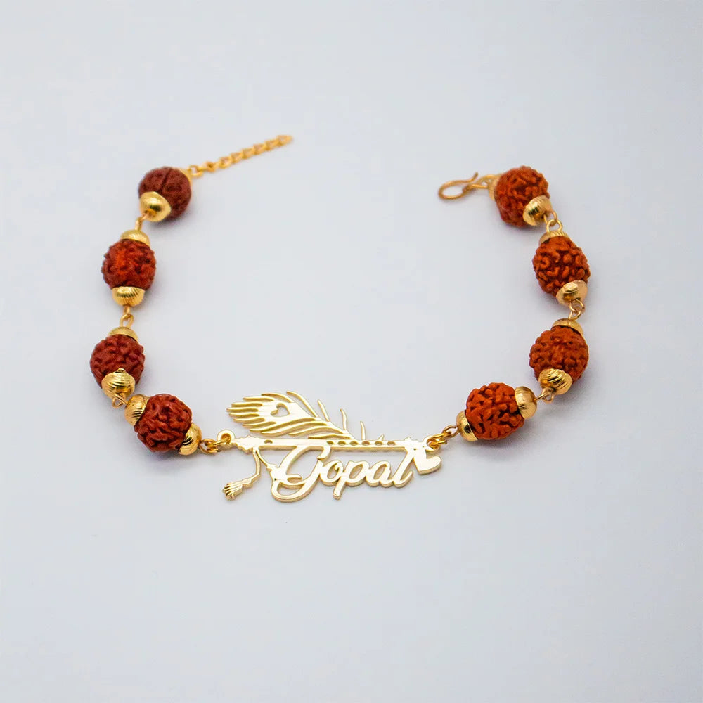 Morpankh Rudraksha Rakhi Bracelet