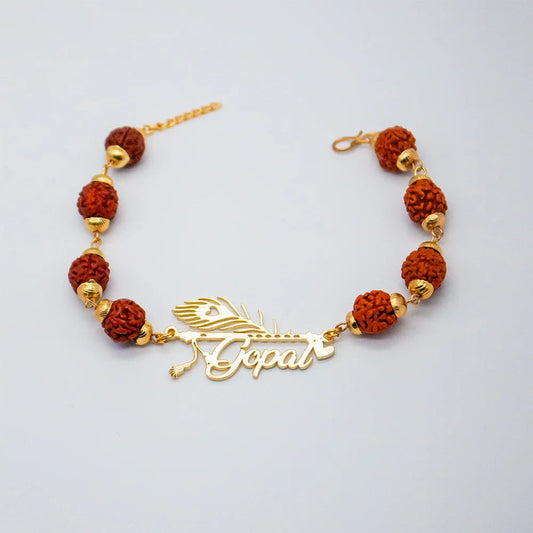 Morpankh Rudraksha Rakhi Bracelet