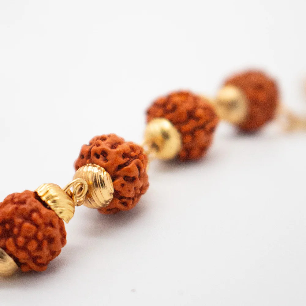 Morpankh Rudraksha Rakhi Bracelet Combo of Two pcs